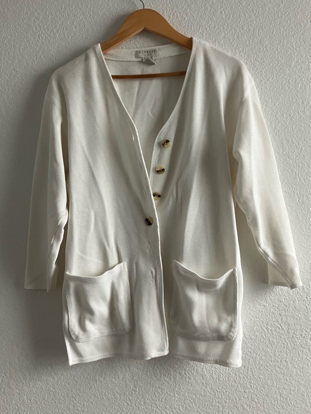 Women's White Oversized Cardigan